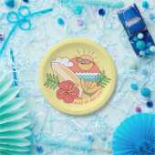 Borden voor zomersurfer papieren bordje (Feest)