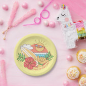 Borden voor zomersurfer papieren bordje (Feest)