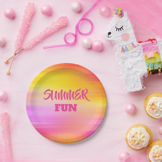 Borden voor zomervuren 7 inch papieren bordje (Feest)