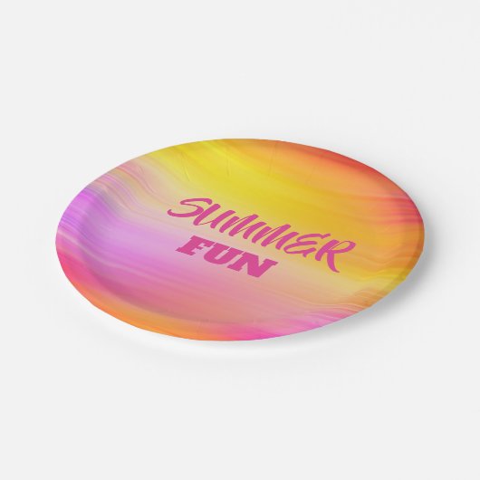 Borden voor zomervuren 7 inch papieren bordje (Gekanteld)