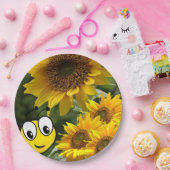 Borden voor zonnebloem papieren bordje (Feest)