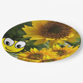 Borden voor zonnebloem papieren bordje (Gekanteld)