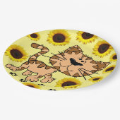 Borden voor zonnebloemkool Keukenpapier Papieren Bordje (Gekanteld)