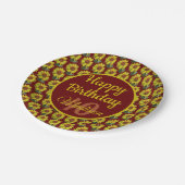 Borden voor zonnebloempapier - Optionele personali Papieren Bordje (Gekanteld)