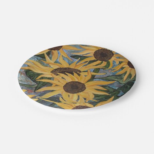 Borden voor zonnebloempapier papieren bordje (Gekanteld)