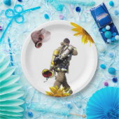 Borden voor zonnebloempitten papieren bordje (Feest)