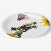 Borden voor zonnebloempitten papieren bordje (Gekanteld)