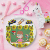 Borden voor zonnebloempitten papieren bordje (Feest)