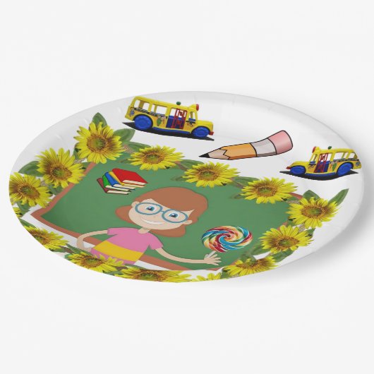 Borden voor zonnebloempitten papieren bordje (Gekanteld)