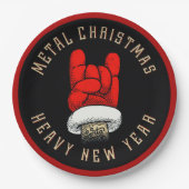 Borden voor zwaar metaal kerstpapier papieren bordje (Voorkant)