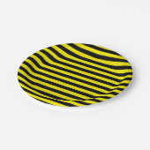 Borden voor zwart en geel strips papieren bordje (Gekanteld)