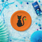 Borden voor zwart katapier papieren bordje (Feest)