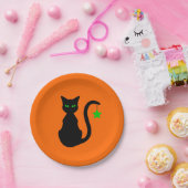 Borden voor zwart katapier papieren bordje (Feest)