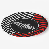 Borden voor zwart-wit en rood, fijn papier papieren bordje (Gekanteld)