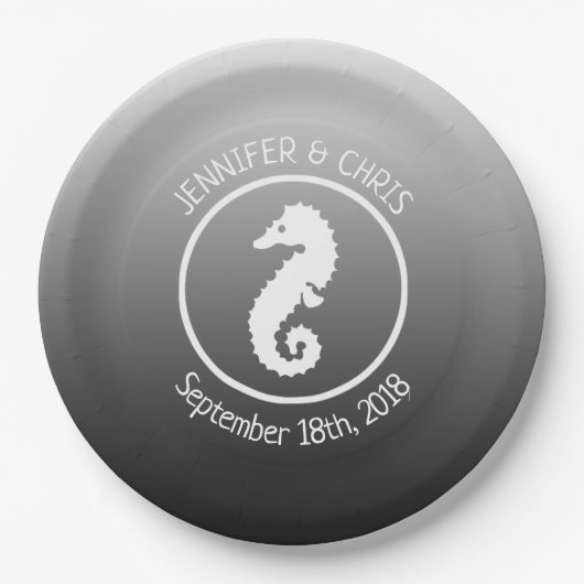 Borden voor zwart-witpapier papieren bordje (Voorkant)