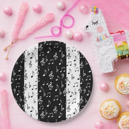 Borden voor zwart-witstrips papieren bordje (Feest)