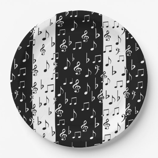 Borden voor zwart-witstrips papieren bordje (Voorkant)