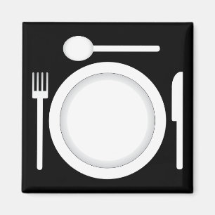 Borden vork en lepel magneet