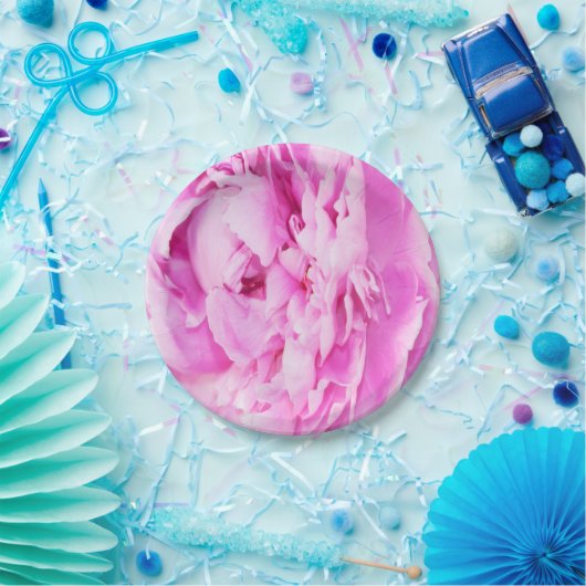 Borden zacht roze pony-papier papieren bordje (Feest)