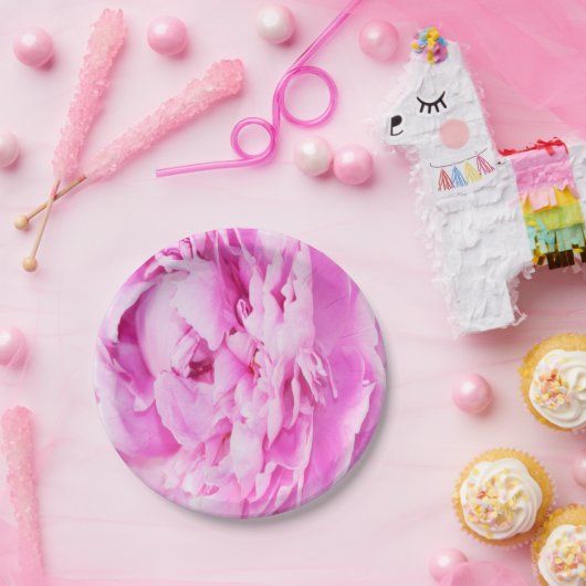 Borden zacht roze pony-papier papieren bordje (Feest)