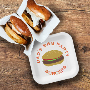 Bordepartij backyard BBQ - Borden voor aangepast p Papieren Bordje