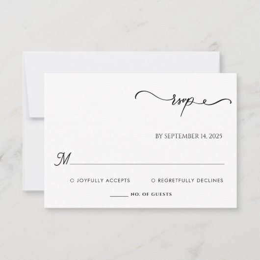 Border Afbeelding Lijsten Foto Meest Populair Brui RSVP Kaartje (Voorkant)