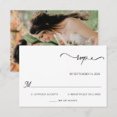 Border Afbeelding Lijsten Foto Meest Populair Brui RSVP Kaartje (Voorkant / Achterkant)