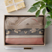 Border Art Poppy Flower Textured effect Abstract Tissuepapier (Geschenk)