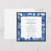 Border Bar Mitswa nodigt creatief Jeruzalem uit Kaart (Voorkant / Achterkant)