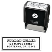 Border Blocky en Vetgedrukte naam Retouradres Zelfinktende Stempel (In situ)