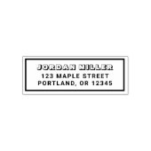 Border Blocky en Vetgedrukte naam Retouradres Zelfinktende Stempel (Design)