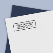 Border Blocky en Vetgedrukte naam Retouradres Zelfinktende Stempel
