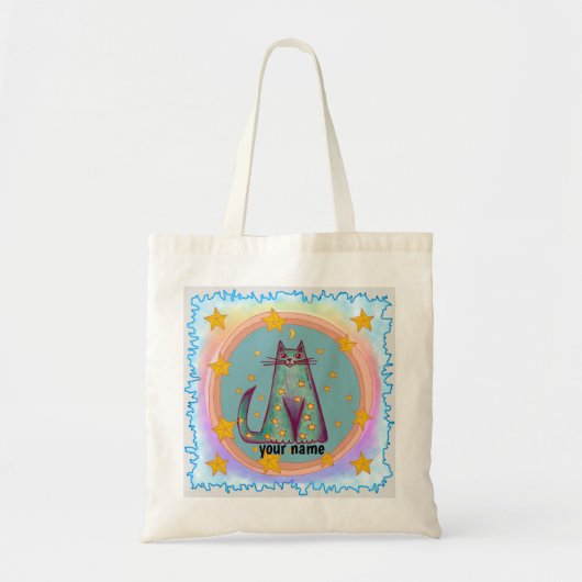 Border Cat Tote Bag (Voorkant)