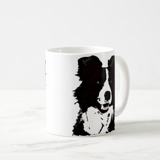 Border Collie 11oz Mok - (Voorkant rechts)