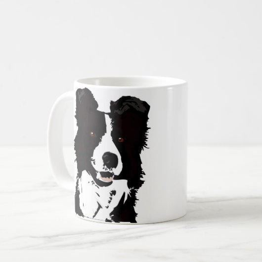 Border Collie 11oz Mok - (Voorkant links)