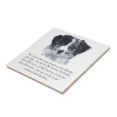 Border Collie Aandenken Tegeltje (Zijkant)