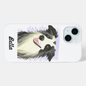 Border Collie | Aangepaste naam huisdier waterverf Case-Mate iPhone Case (Achterkant (horizontaal))