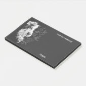 Border Collie Abstract Art Dog Naam Post-it® Notes (Schuin)