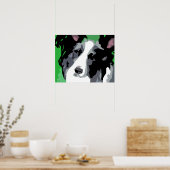 Border Collie Abstract Poster (Keuken)