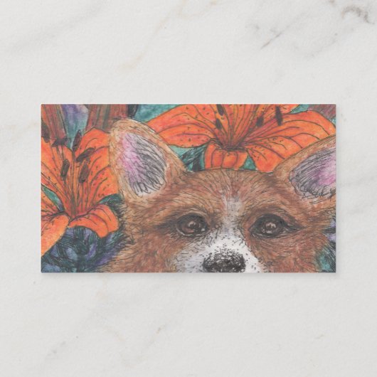 Border Collie-accountant belast met teruggave Visitekaartje (Achterkant)