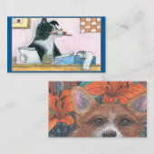 Border Collie-accountant belast met teruggave Visitekaartje (Voorkant / Achterkant)