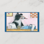 Border Collie-accountant belast met teruggave Visitekaartje (Voorkant)