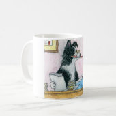 Border Collie Accountant Koffiemok (Voorkant links)
