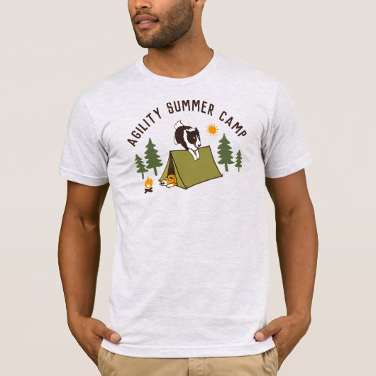Border Collie Agility Dog Summer Camp Custom T-shirt (Voorkant)