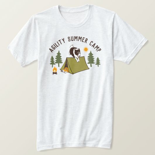 Border Collie Agility Dog Summer Camp Custom T-shirt (Design voorkant)