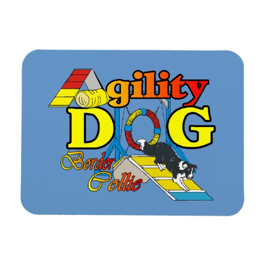 Border Collie Agility Magneet (Horizontaal)