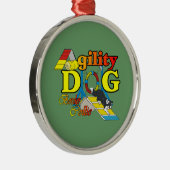 Border Collie Agility Metalen Ornament (Rechts)