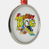 Border Collie Agility Metalen Ornament (Rechts)