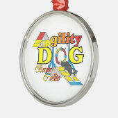 Border Collie Agility Metalen Ornament (Links)