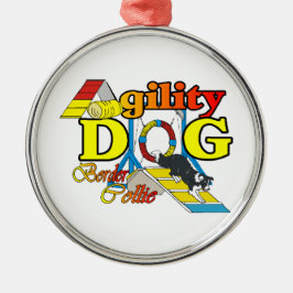 Border Collie Agility Metalen Ornament